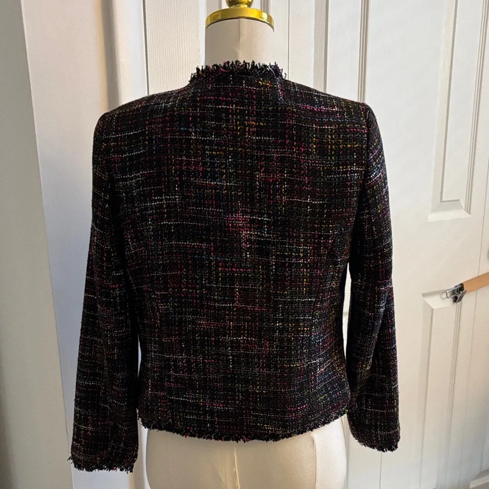 H&M Tweed Plaid Blazer NWT – Fully Lined, Front Pockets, Classic Style - Picture 6 of 7